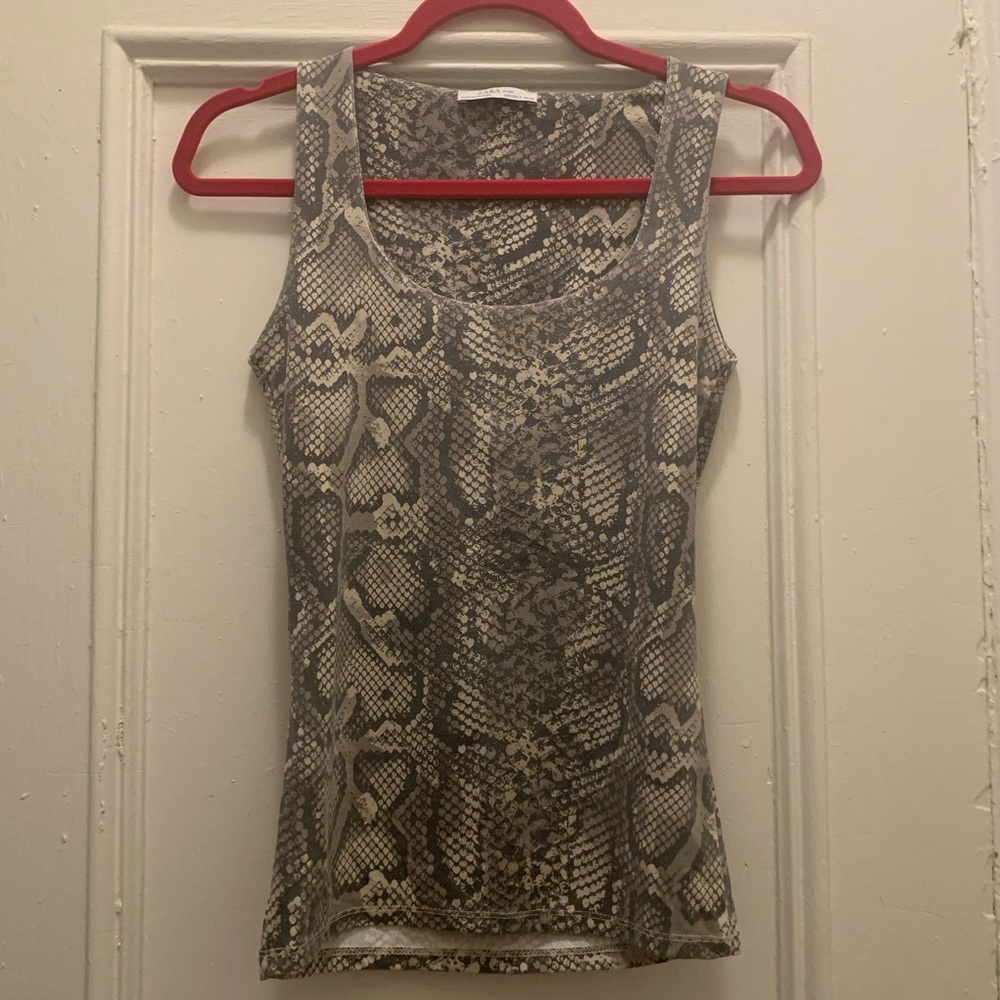 Zara snake print tank